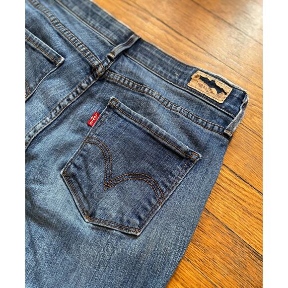 LEVI'S 'Perfect Waist 525 Straight Leg' Distressed Jeans sz W29 x L30 - Picture 7 of 13